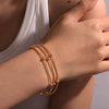 Wholesale Bracelet 316L Stainless Steel Electroplated Small Round Bead Unisex Women's Fashion Style