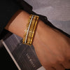 Wholesale Bracelet Titanium Steel Exaggerated Light Luxury Electroplated Japanese Buckle Sticky Diamond Minimalist Geometric Style