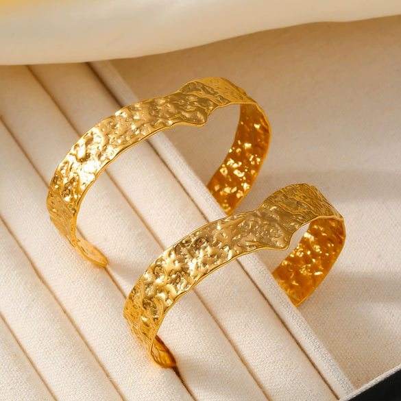 Wholesale Bracelet Titanium Steel Geometric Minimalist Style 18K Gold Plated Pvd Jewelry