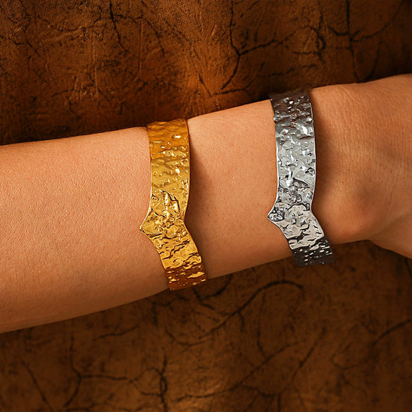 Wholesale Bracelet Titanium Steel Geometric Minimalist Style 18K Gold Plated Pvd Jewelry