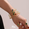 Wholesale Bracelet Titanium Steel Glass Geometric Electroplated Design