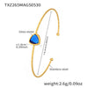 Wholesale Bracelet Titanium Steel Glass Geometric Electroplated Design