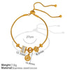 Wholesale Bracelet 316L Stainless Steel Heart Geometric Light Luxury Hiphop Electroplating Style For Women