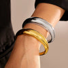 Wholesale Bracelet 316L Stainless Steel 18K Gold Plated Crescent Cshaped Open Cast Glazed Simple For Women