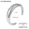 Wholesale Bracelet 316L Stainless Steel 18K Gold Plated Crescent Cshaped Open Cast Glazed Simple For Women