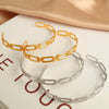 Wholesale Bracelet 316L Stainless Steel Minimalist Geometric Vacuum Plated