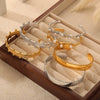 Wholesale Bracelet Titanium Steel Shell Beads Czech Diamond Geometric Electroplated For Female