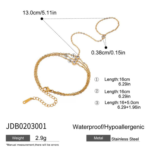 Wholesale Bracelet Titanium Steel Stainless Steel Geometric Design Electroplating For Women