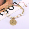 Wholesale Bracelet Virgin Copper Beaded Natural Pearl Star Geometric Gold Plated Electroplated For Women