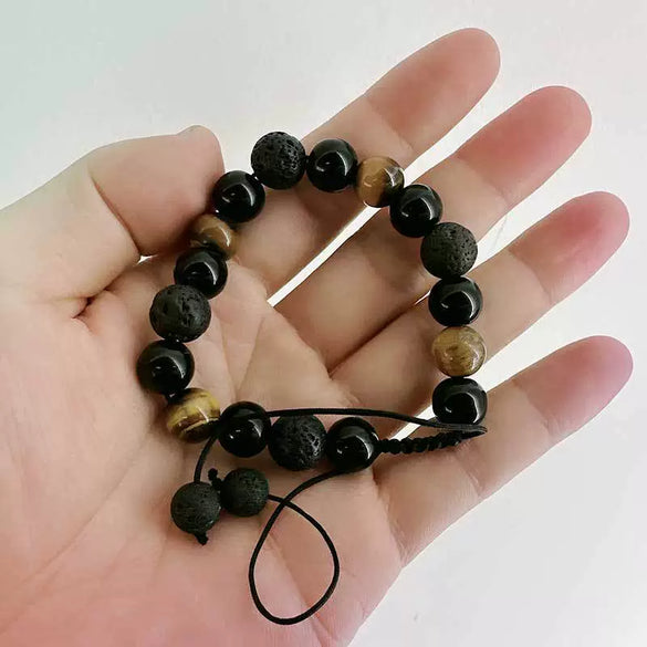 Wholesale Bracelet Volcanic Stone Geometric Handmade Unisex