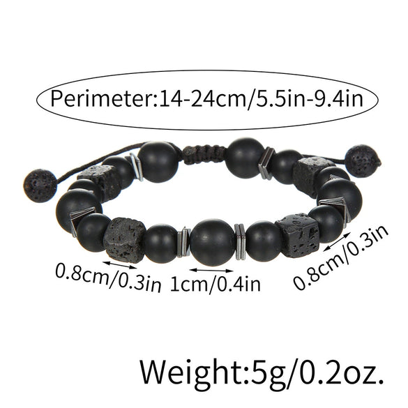 Wholesale Bracelet Volcanic Stone Geometric Handmade Unisex