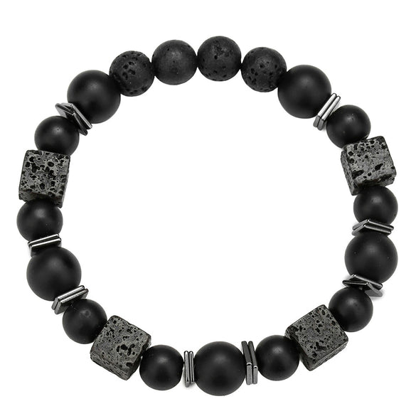 Wholesale Bracelet Volcanic Stone Geometric Handmade Unisex