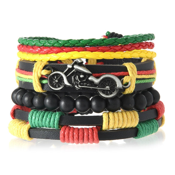 Wholesale Bracelet Zinc Alloy Bohemian Style Hand Knitted With Letters Numbers Text Pattern For Men And Women
