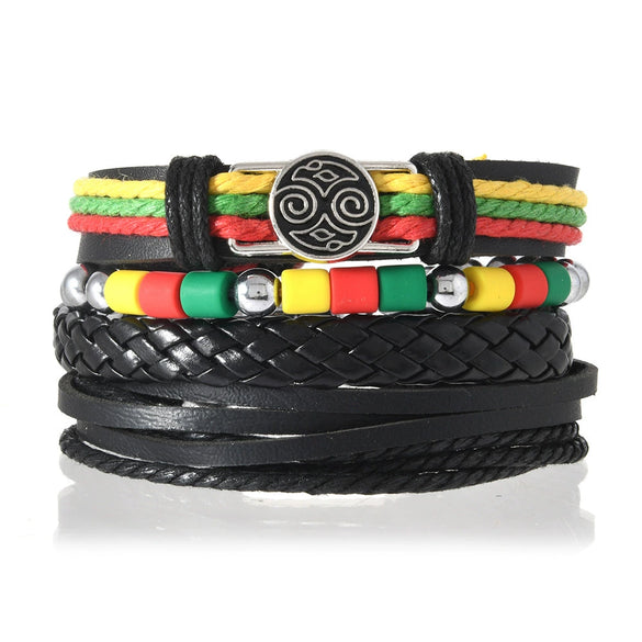 Wholesale Bracelet Zinc Alloy Bohemian Style Hand Knitted With Letters Numbers Text Pattern For Men And Women