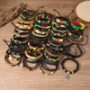 Wholesale Bracelet Zinc Alloy Bohemian Style Hand Knitted With Letters Numbers Text Pattern For Men And Women