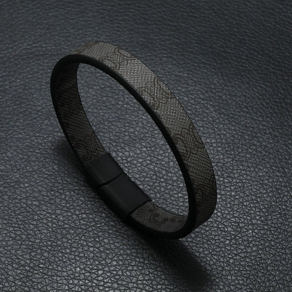 Wholesale Bracelets Cortex Retro Geometric Handmade Striped Magnet Buckle For Men