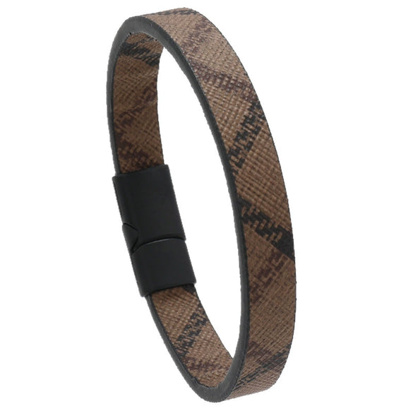 Wholesale Bracelets Cortex Retro Geometric Handmade Striped Magnet Buckle For Men