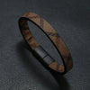 Wholesale Bracelets Cortex Retro Geometric Handmade Striped Magnet Buckle For Men