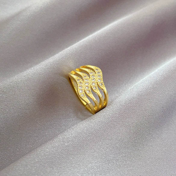Wholesale Brass Cartoon Crown Style Electroplating Fashion Ring For Women