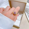 Wholesale Brass Cartoon Crown Style Round Diamond Ring With Electroplating For Women
