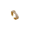 Wholesale Brass Cross Zircon Ring With Crown Pattern Electroplating Cartoon Style For Women