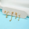 Wholesale Brass Earrings With Star And Moon Elements And Inlaid Zircon