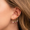 Wholesale Brass Fruit Pattern Electroplated Women's Zirconium Earrings Set