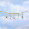 Wholesale Brass Fruit Pattern Electroplated Women's Zirconium Earrings Set
