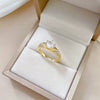 Wholesale Brass Full Diamond Ring With Eight Heart And Eight Arrows And The Crown Pattern Electroplated For Women In Cartoon Style