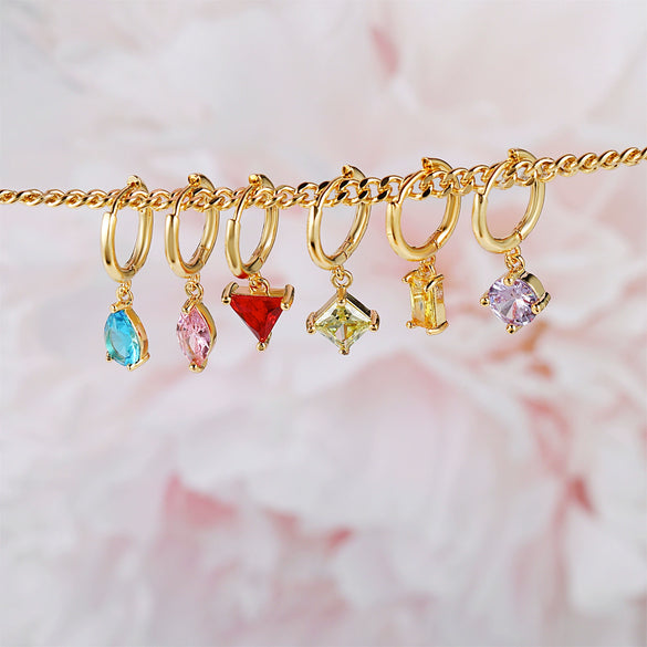 Wholesale Brass Geometric Zircon Earrings
