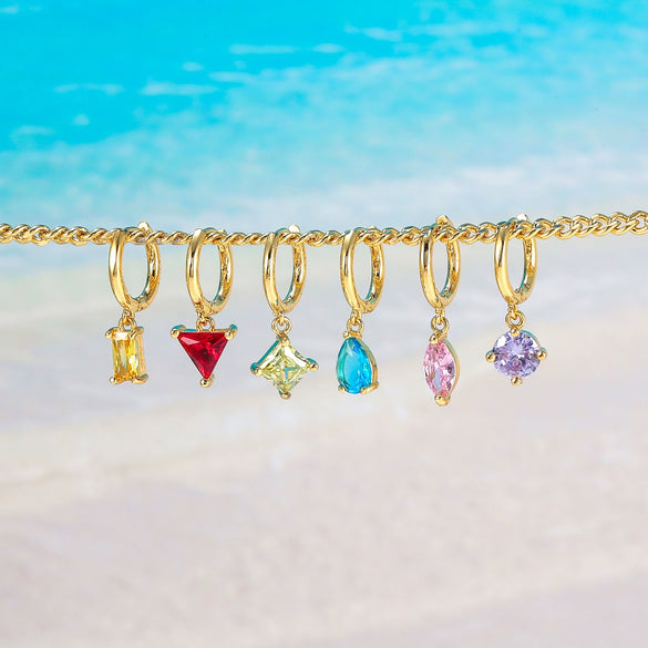 Wholesale Brass Geometric Zircon Earrings