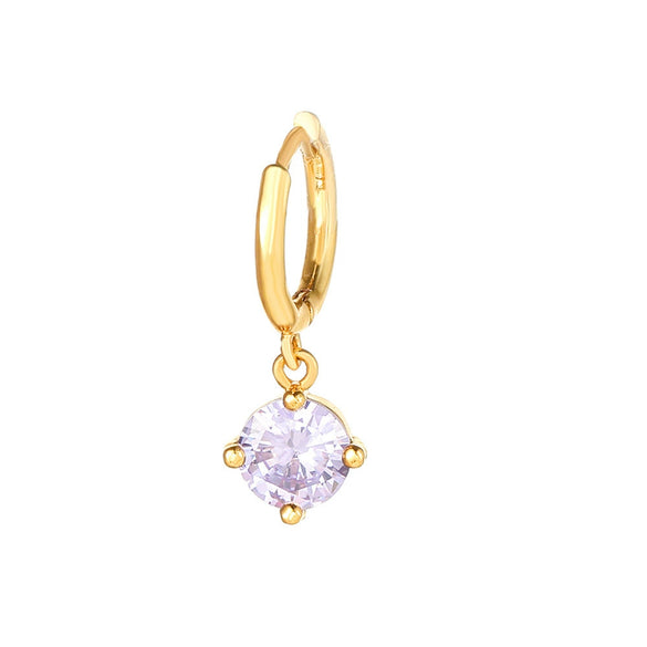 Wholesale Brass Geometric Zircon Earrings