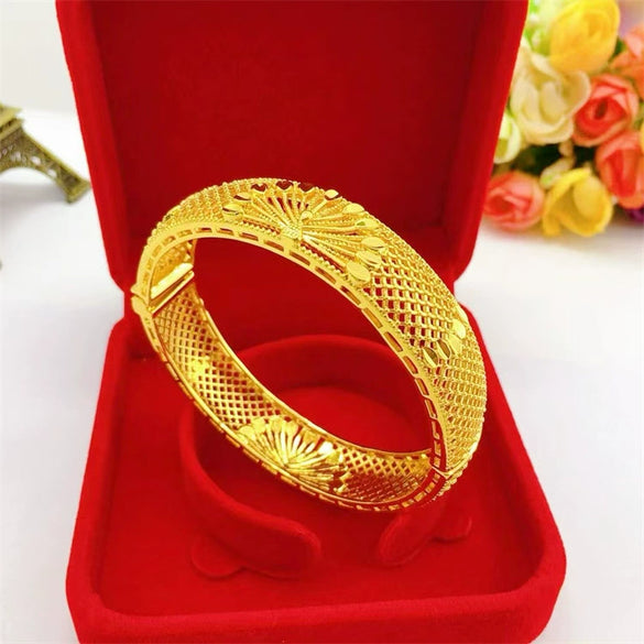 Wholesale Brass Goldplated Peacock Open Screen Bracelet