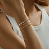 Wholesale Brass Hand Jewelry With Geometric Shape And Simple Style Electroplated Copper With Real Gold Plating For Women