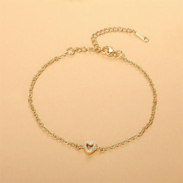 Wholesale Brass Hand Jewelry With Geometric Shape And Simple Style Electroplated Copper With Real Gold Plating For Women