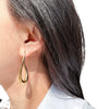 Wholesale Brass Minimalist Geometric Ushaped And Drop Shape Electroplated Earrings For Women