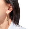 Wholesale Brass Minimalist Geometric Ushaped And Drop Shape Electroplated Earrings For Women