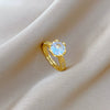 Wholesale Brass Open Ring With The Crown Pattern Electroplated For Women Light Luxury Cartoon Style