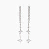 Wholesale Brass Star Zircon Plated Earrings