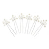 Wholesale Bridal Hair Accessories Pearl Ancient Style U Shaped Hairpin With Flower Pattern