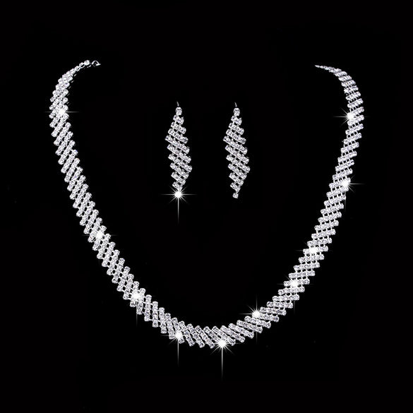 Wholesale Bridal Jewelry Set Copper Women's Necklace Earrings With Stars Sun And Moon Clouds Universe Pattern Electroplated