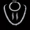 Wholesale Bridal Jewelry Set Copper Women's Necklace Earrings With Stars Sun And Moon Clouds Universe Pattern Electroplated