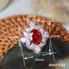 Wholesale Bridal Ring Copper Inlaid Zircon Retro Geometric Rhombus Dropshaped Jewelry