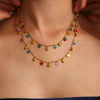 Wholesale Brilliant Color Oil Dropping Multilove Pendant Stainless Steel Clavicle Chain And Bracelet For Women With Electroplating And Niche Design Sense