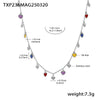 Wholesale Brilliant Color Oil Dropping Multilove Pendant Stainless Steel Clavicle Chain And Bracelet For Women With Electroplating And Niche Design Sense