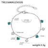 Wholesale Brilliant Color Oil Dropping Multilove Pendant Stainless Steel Clavicle Chain And Bracelet For Women With Electroplating And Niche Design Sense