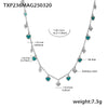 Wholesale Brilliant Color Oil Dropping Multilove Pendant Stainless Steel Clavicle Chain And Bracelet For Women With Electroplating And Niche Design Sense