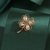 Wholesale Brooch Alloy Flower Shape Electroplating Minimalist Women's Accessories