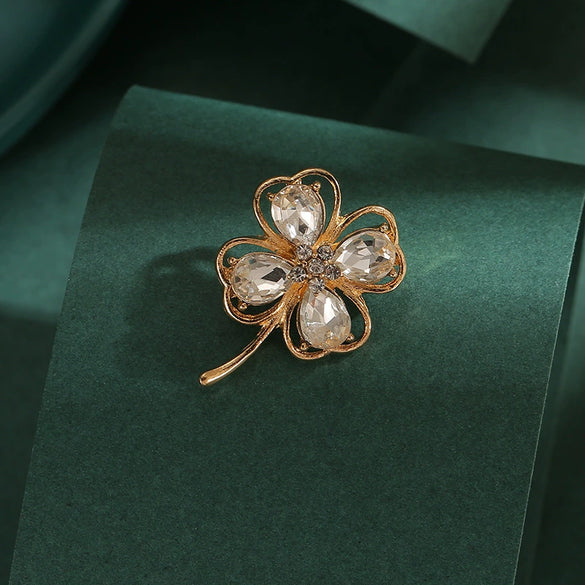Wholesale Brooch Alloy Flower Shape Electroplating Minimalist Women's Accessories