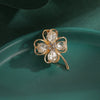 Wholesale Brooch Alloy Flower Shape Electroplating Minimalist Women's Accessories